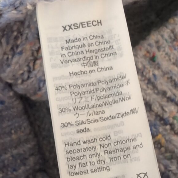 Madewell Speckled Ribbed Cardigan Sweater Slouchy Grandpa Buttoned Vneck Rainbow - Picture 12 of 12